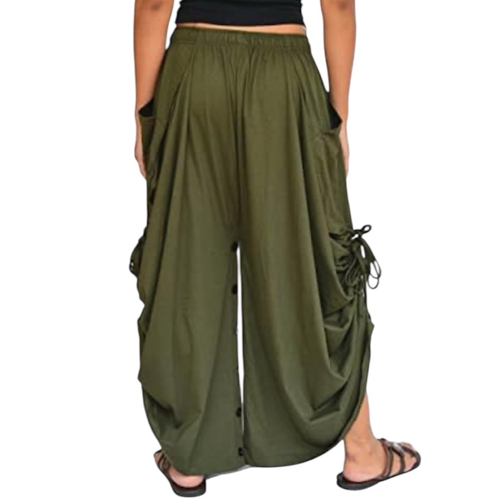 Harem Pants Palazzo Dhoti Pants Lounge Trousers
Size: Medium - Picture 3 of 11